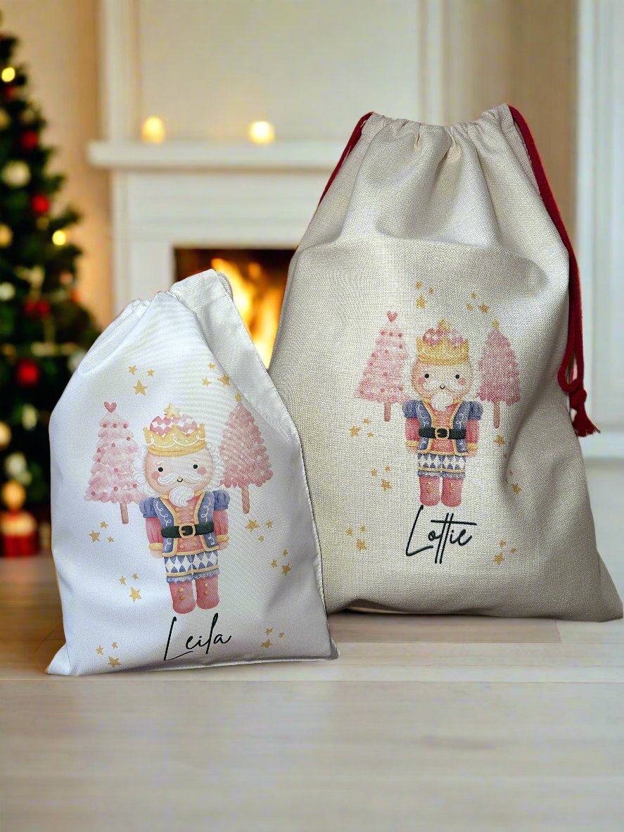 Pink Christmas Nutcracker Sacks/Stocking