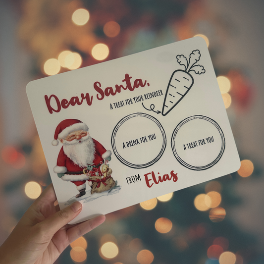 Personalised Treats for Santa Board - White