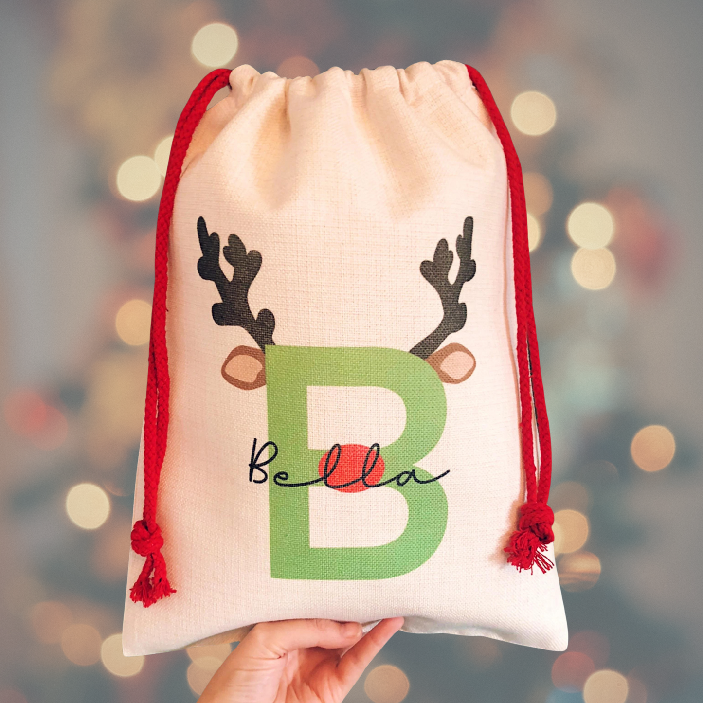 Reindeer Initial Sacks/Stocking