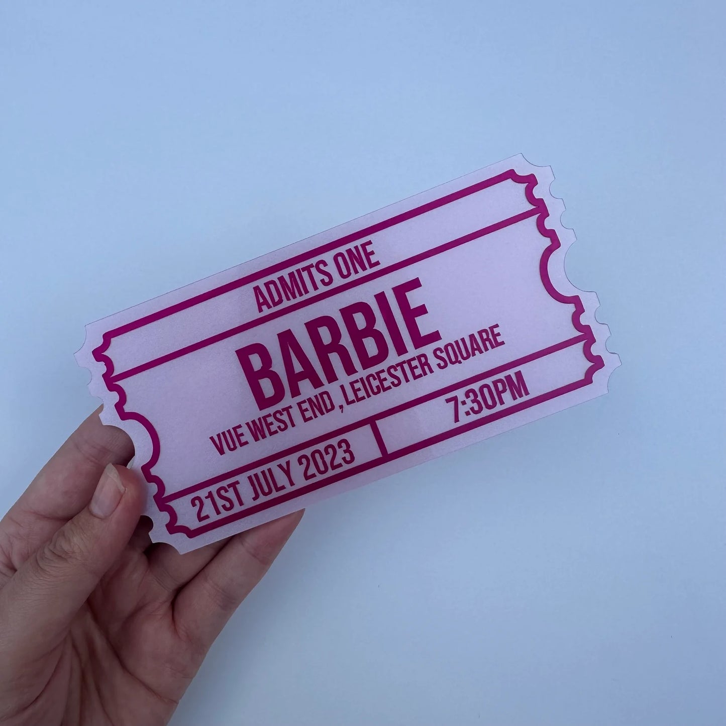 Personalised Acrylic Ticket | Birthday Gift, Wedding, Anniversary, Christmas, Baby Shower | Custom Show Event