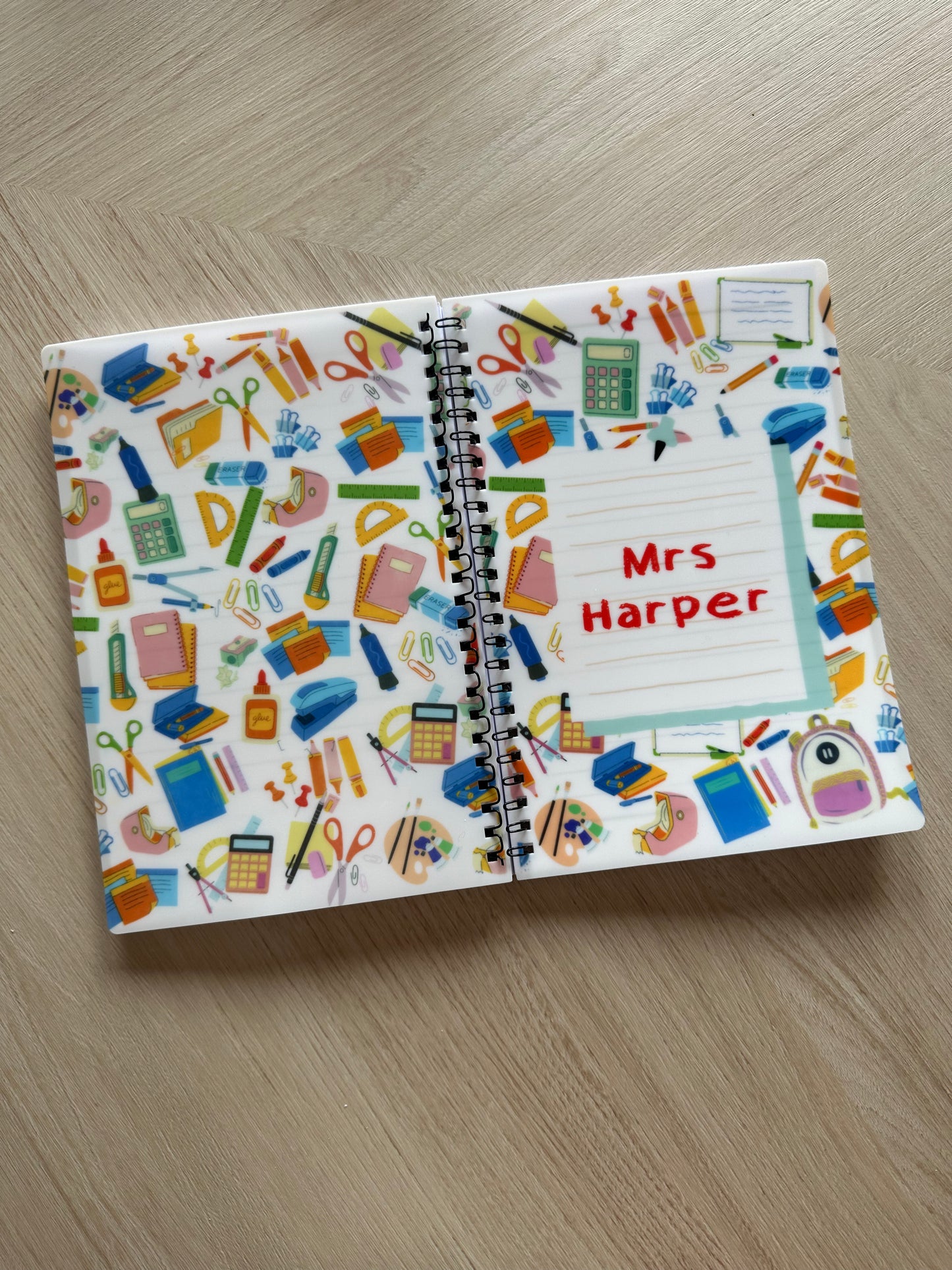 Personalised Teacher, Teaching Assistant Notebook | End of Term Gift | Mrs/Miss/Mr | Stationery Design |Back to School