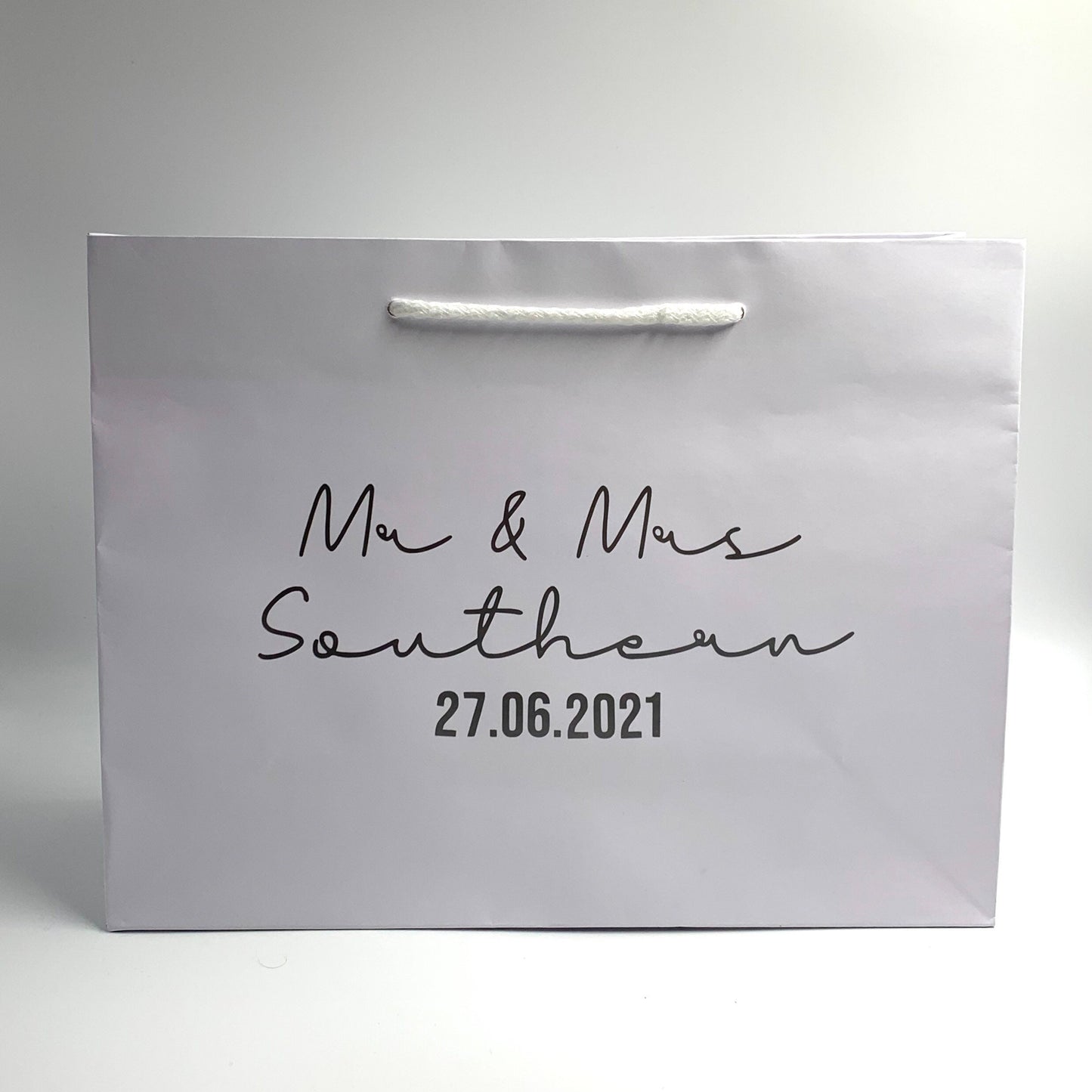 Personalised Wedding Luxury Gift Bag - Any Name and Date - Various Colours - mr and Mrs, Mr and Mr, Mrs and Mrs