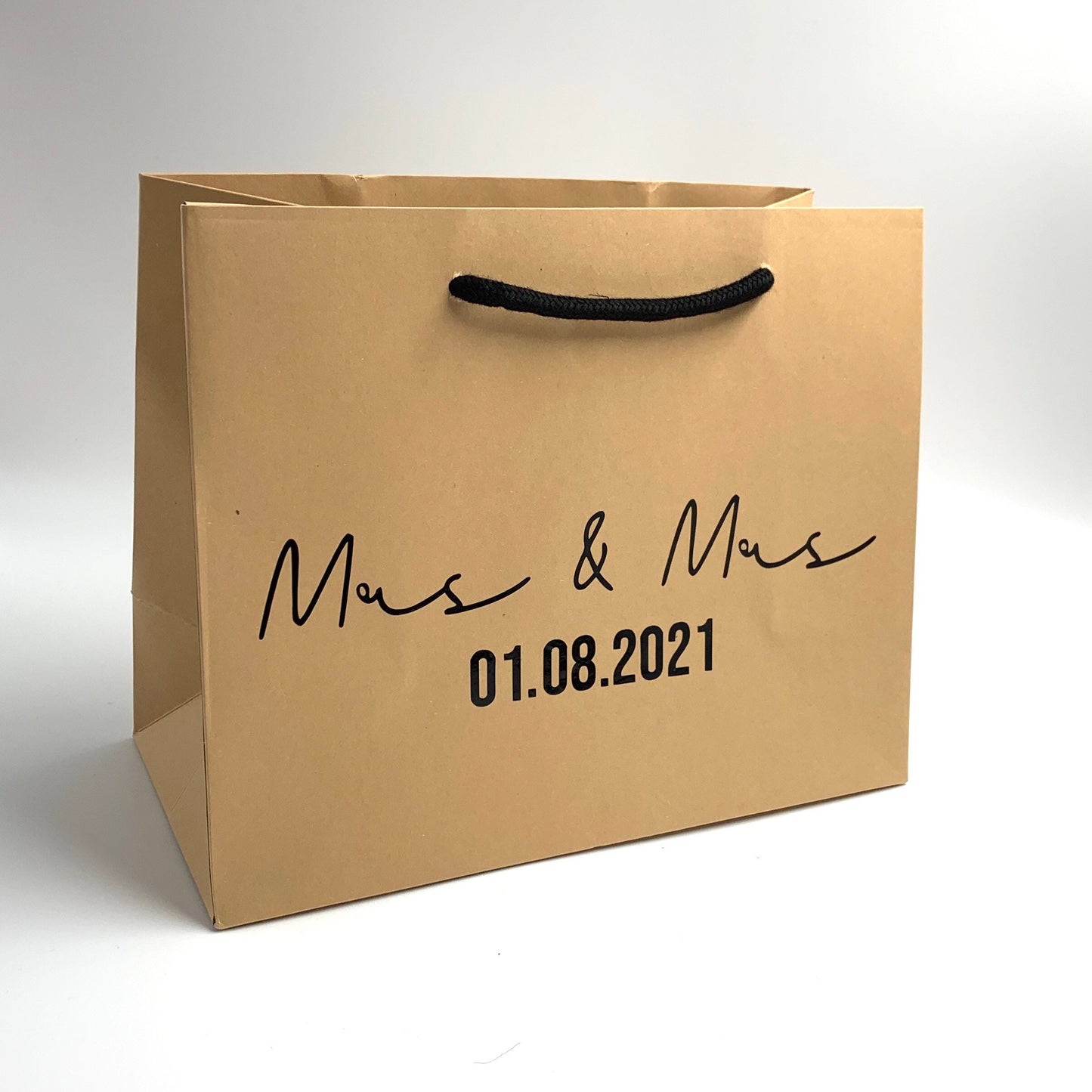 Personalised Wedding Luxury Gift Bag - Any Name and Date - Various Colours - mr and Mrs, Mr and Mr, Mrs and Mrs