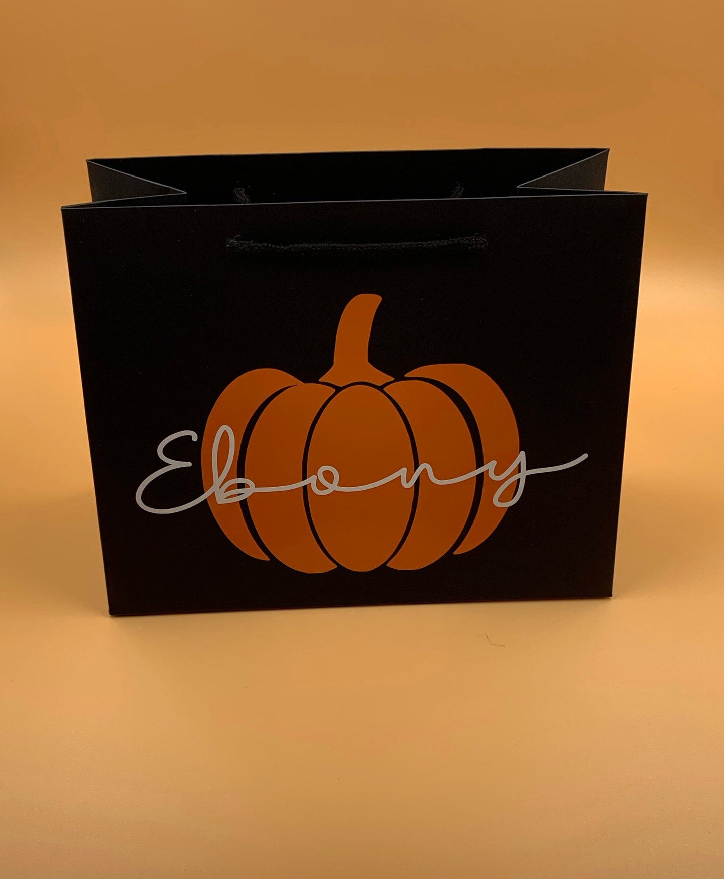 Personalised Halloween Luxury Party Gift Bag - Any Name - Various Colours - Trick or Treat Present Pumpkin Witch