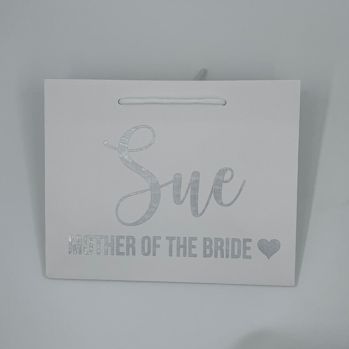 Personalised Bride, Bridesmaid, Mother of the Bride, Maid of Honour Wedding Gift Bag - 4 colours of bags, variety of font colours