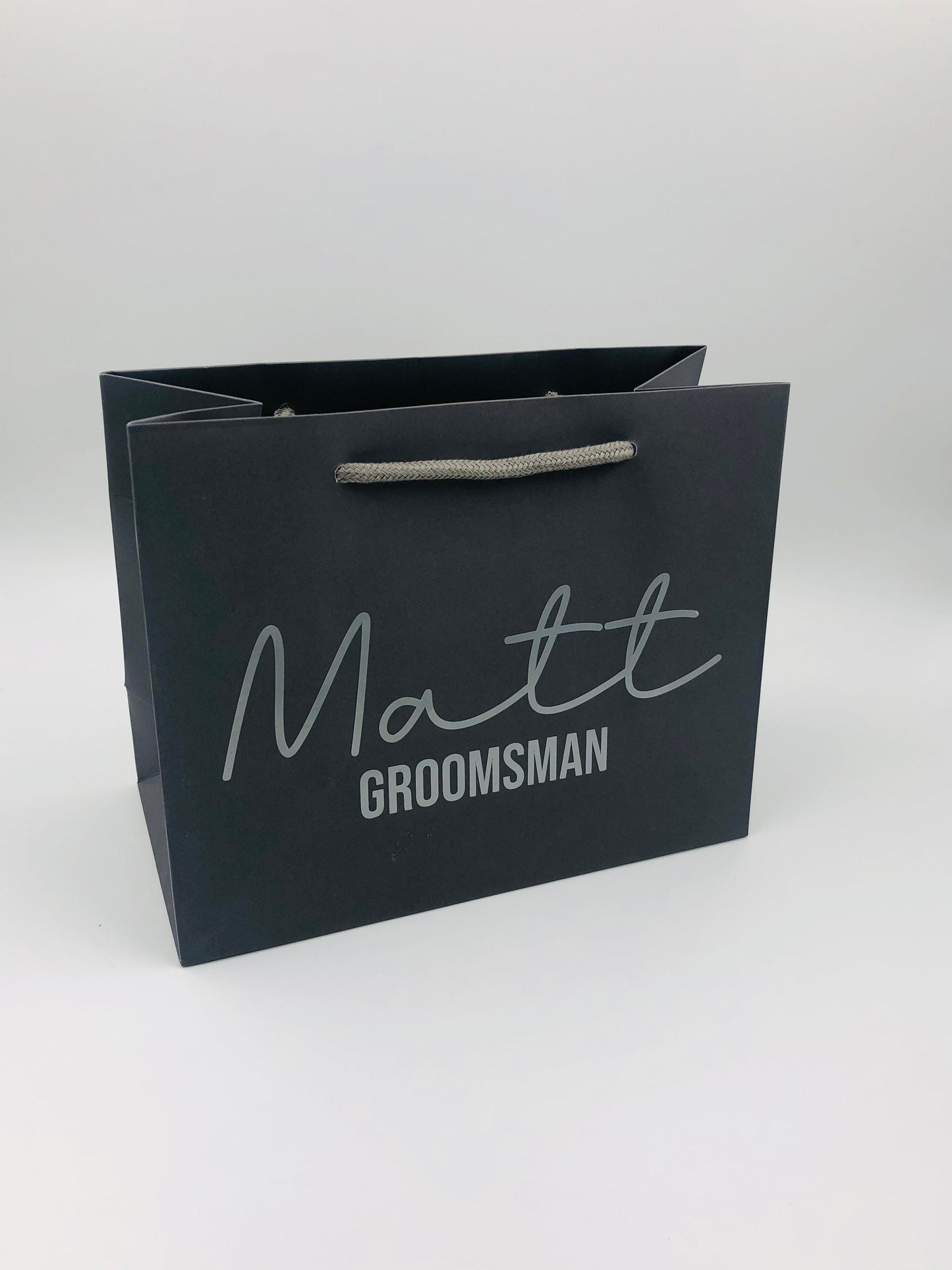 Personalised Groom, Best Man, Groomsman Wedding Gift Bag - 4 colours of bags, variety of font colours