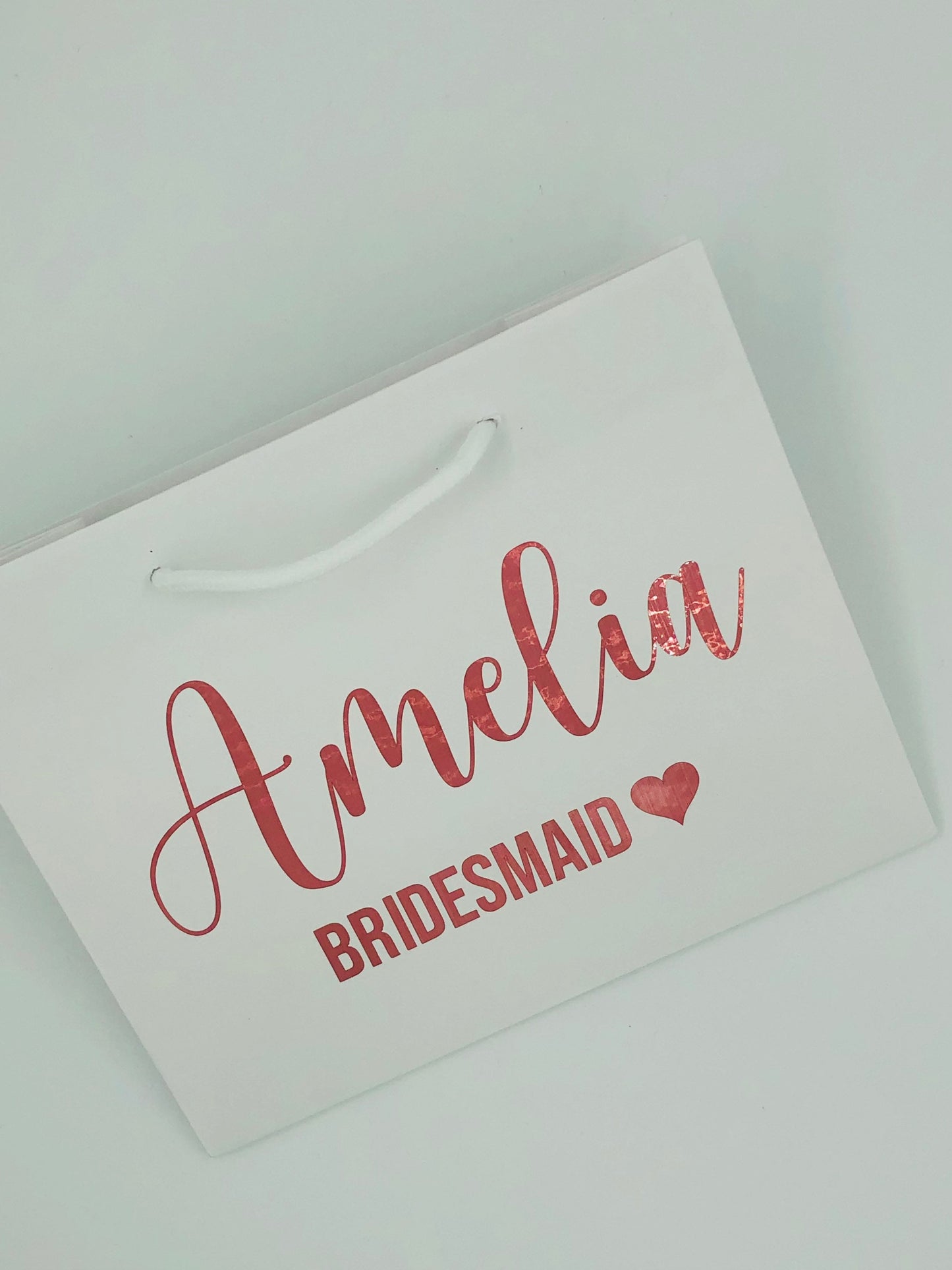 Personalised Bride, Bridesmaid, Mother of the Bride, Maid of Honour Wedding Gift Bag - 4 colours of bags, variety of font colours