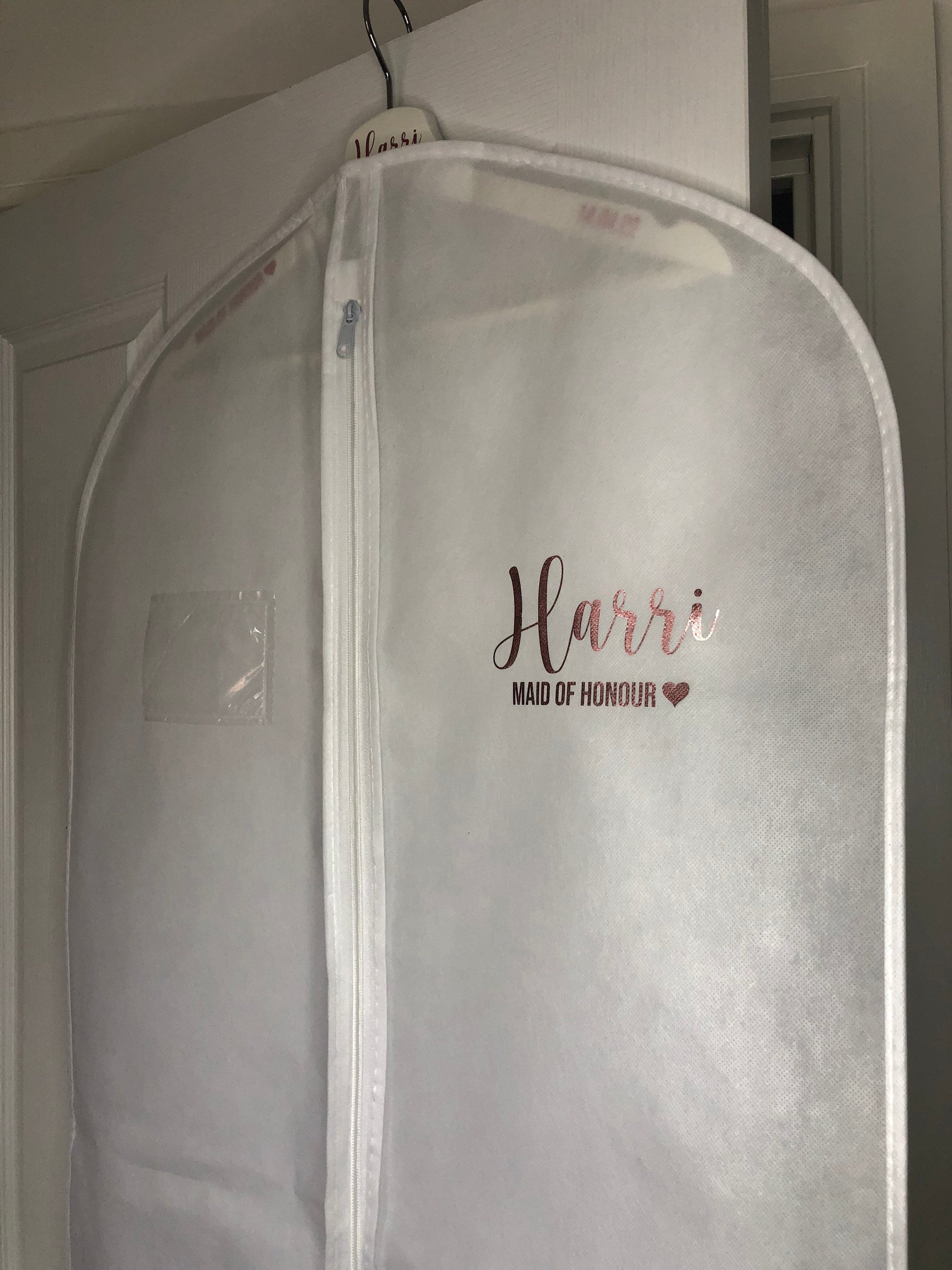 Personalised wedding shop dress bag