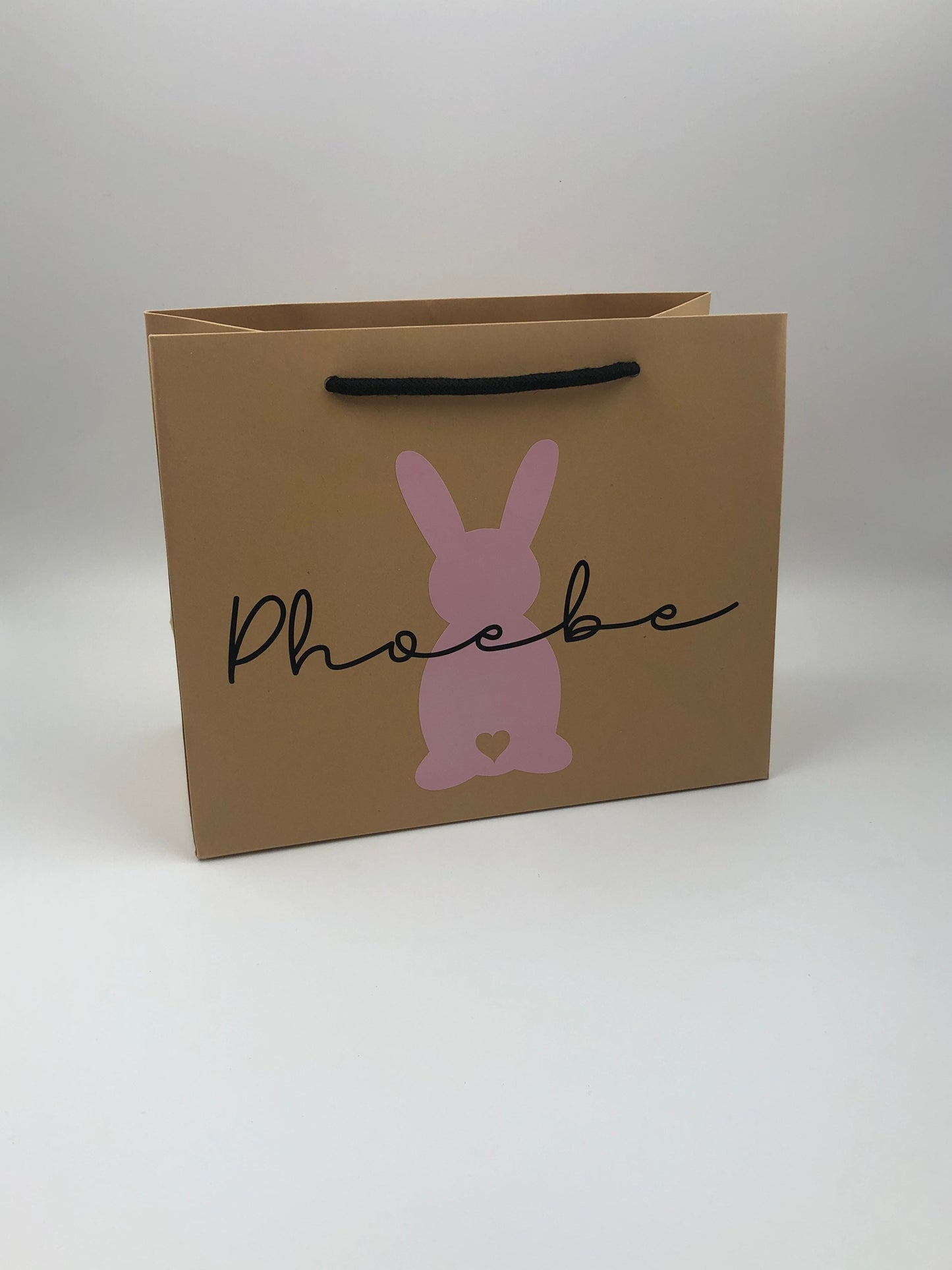 Personalised Easter Luxury Gift Bag - Any Name - Various Sizes - Kraft brown - Easter celebration - all ages