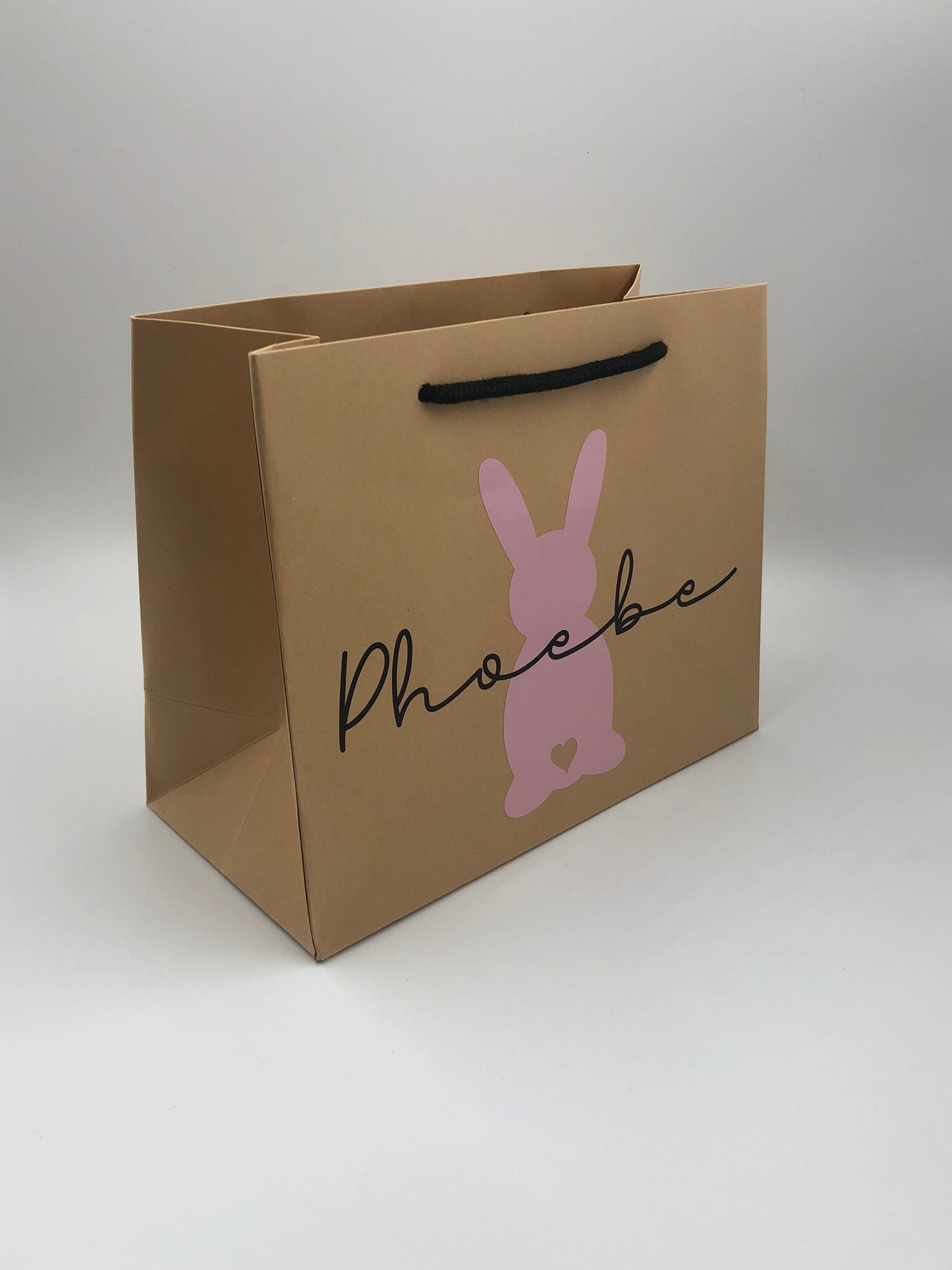 Personalised Easter Luxury Gift Bag - Any Name - Various Sizes - Kraft brown - Easter celebration - all ages