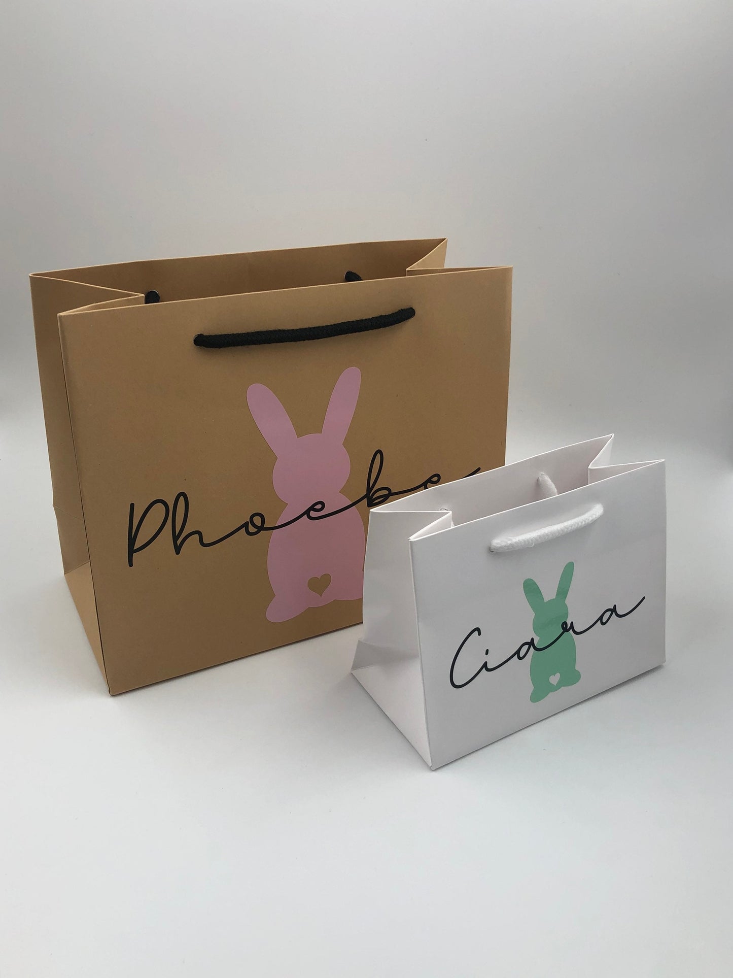 Personalised Easter Luxury Gift Bag - Any Name - Various Sizes - Kraft brown - Easter celebration - all ages