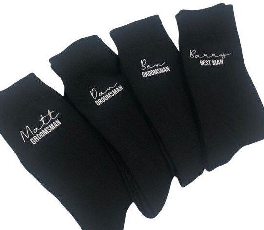 Personalised Name Wedding Socks | Groom, Groomsman, Best Man, Father of the Bride, Father of the Groom Socks