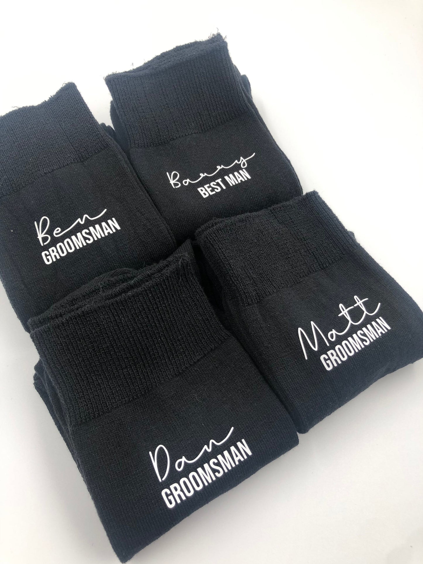 Personalised Name Wedding Socks | Groom, Groomsman, Best Man, Father of the Bride, Father of the Groom Socks