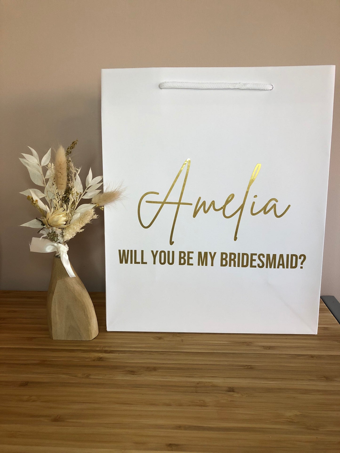 Personalised Bridesmaid Luxury Proposal Gift Bag | Bride, Bridesmaid, Maid of Honour | Will you be my?