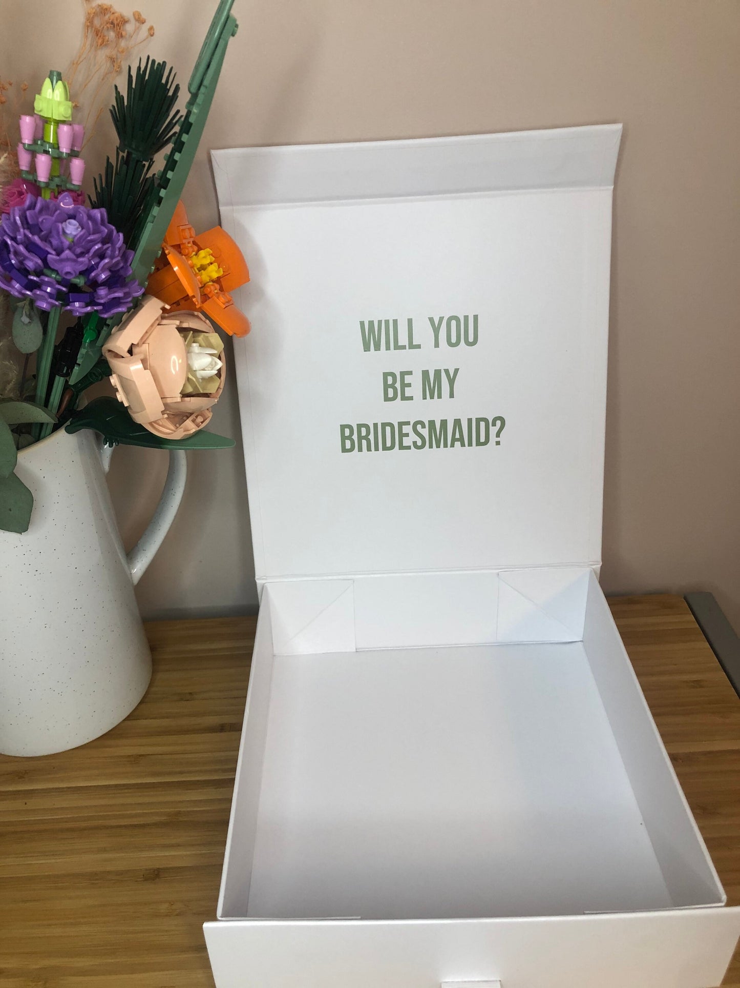 Personalised Bridesmaid Proposal Box | Bridesmaid, Bride, Maid Of Honour, Mother of the Bride, Bridal Party | Various Colours