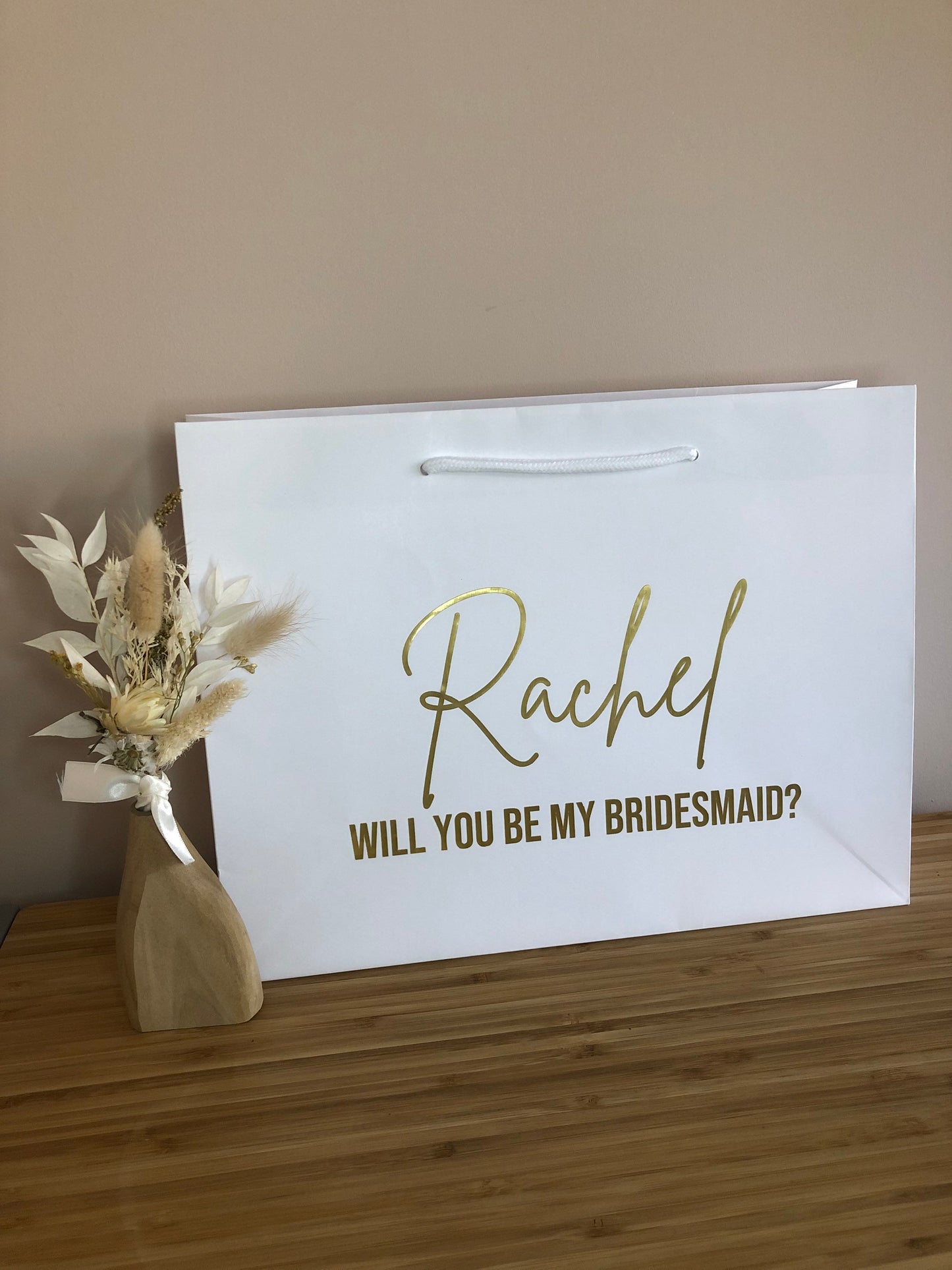 Personalised Bridesmaid Luxury Proposal Gift Bag | Bride, Bridesmaid, Maid of Honour | Will you be my?