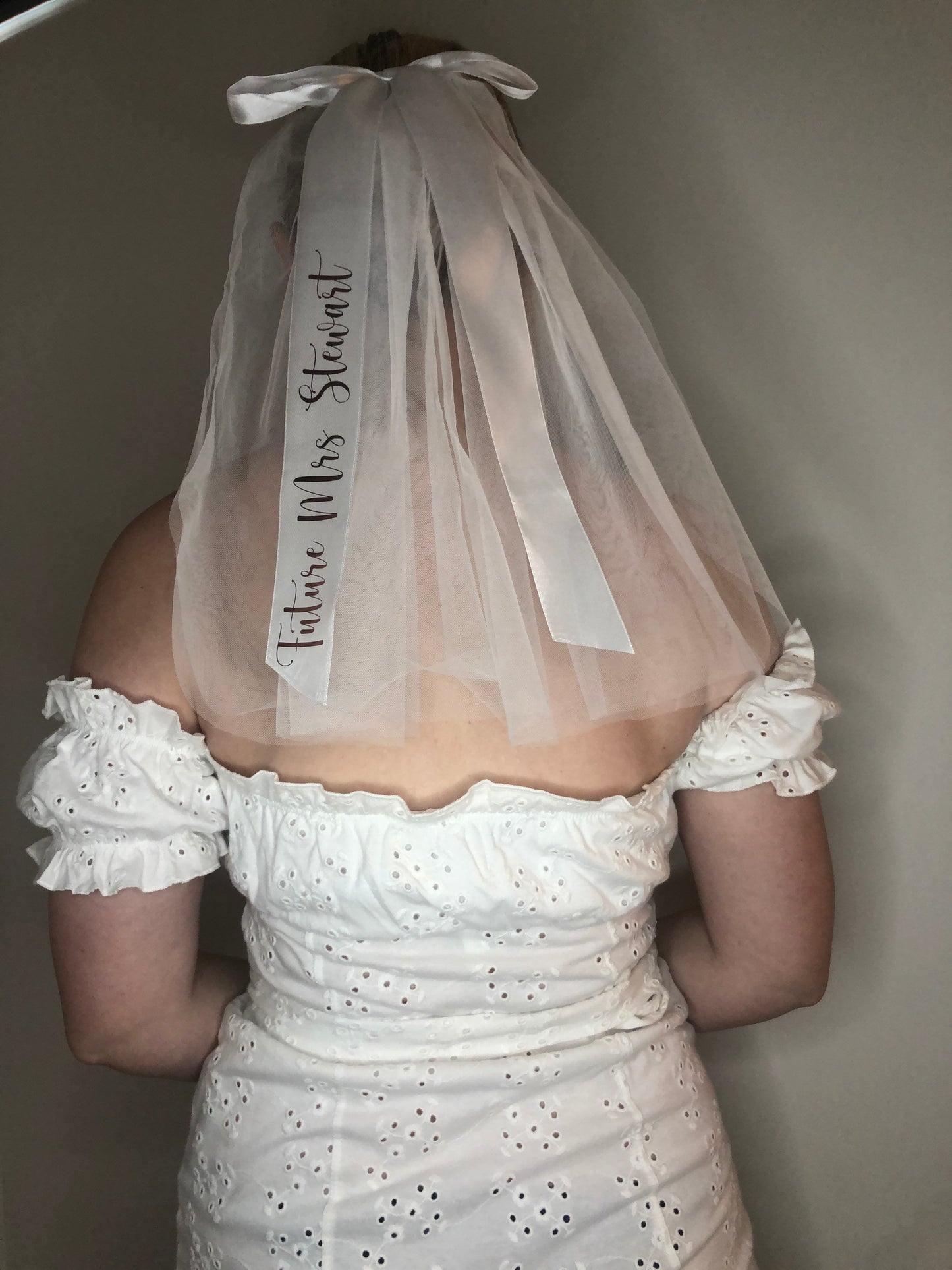 Personalised Hen Party Bride to Be Veil | bachelorette accessories | Party Veil | Future Mrs