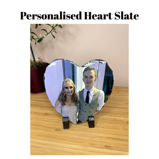 Personalised Heart Shape Photo Slate | Custom, Any Photo, Gloss Finish | Valentines Day, Mother's Day, Birthday Gift Present