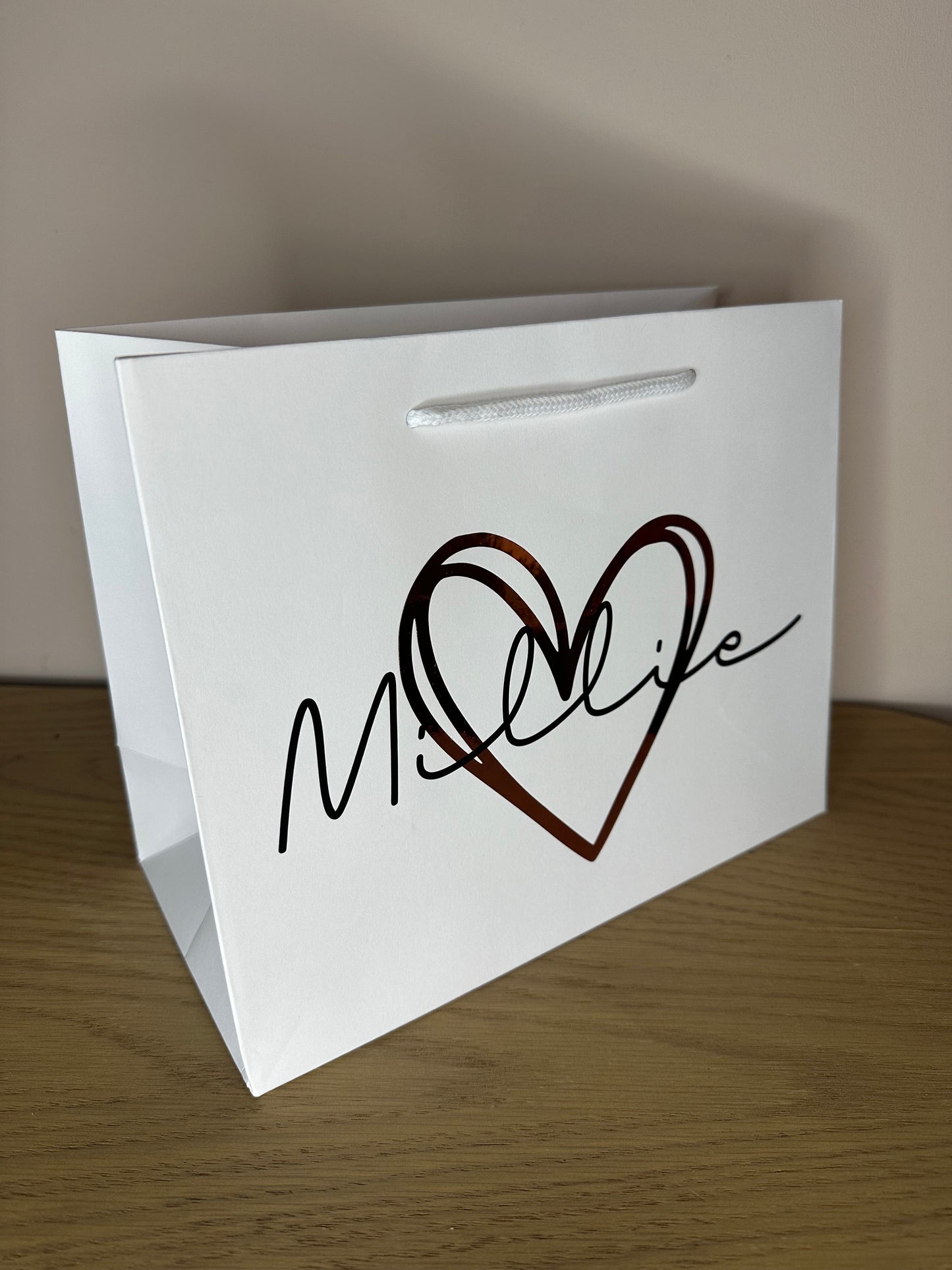 Personalised Luxury Valentines gift bag - Valentine gift for him - Valentine Gift for Her - Choice of colours